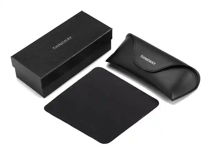 品牌太阳镜包装盒thinkway天地盖软包皮盒眼镜盒合格证logo定制