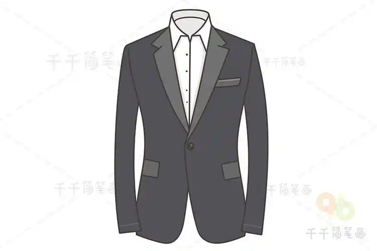 男生的礼服简笔画