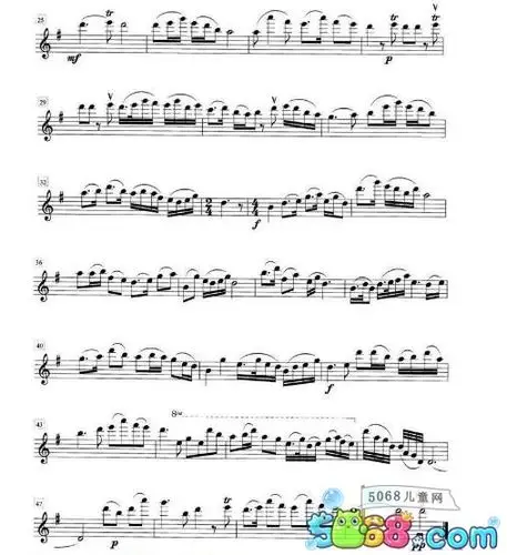 《梁祝化蝶》小提琴谱(粉扑)