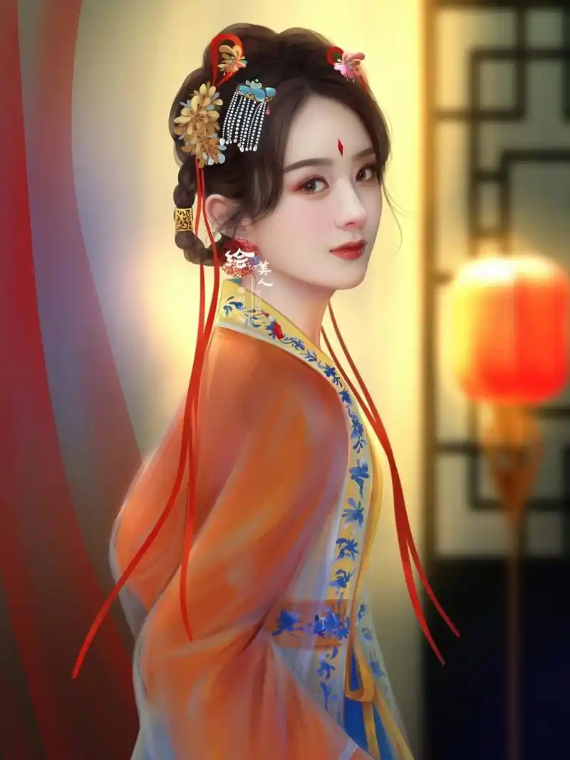 绘美人睿麻手绘赵丽颖古风头像壁纸 我与神明画押,赌你心动一夏 67