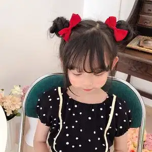 儿童头饰舞蹈盘头专用发网女童可爱蝴蝶结头饰女孩丸子头发网tb