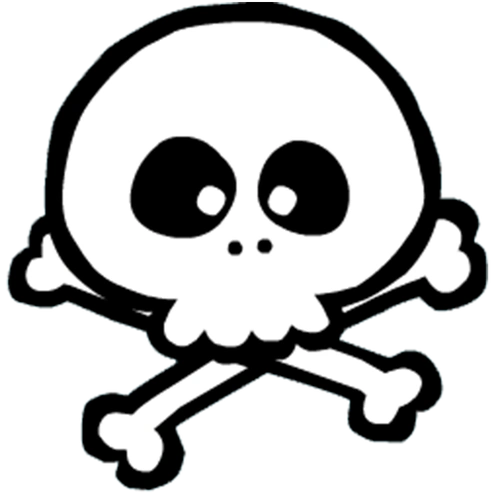 可爱骷髅头锁屏