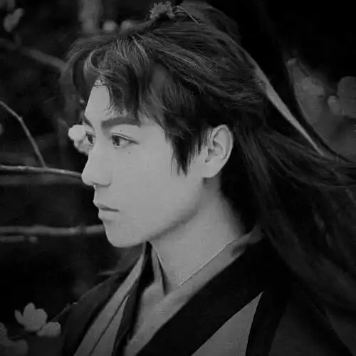 黑白古风男生头像真人