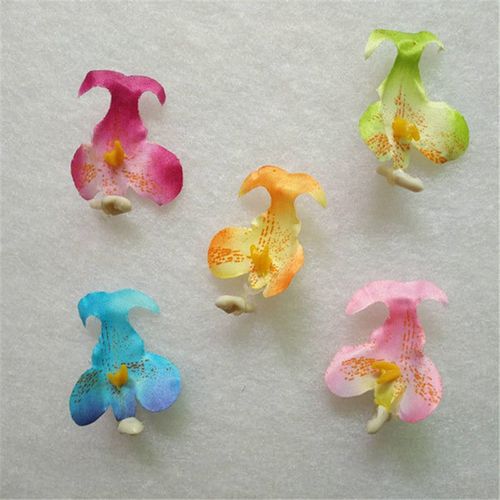 丝网花仿真蝴蝶兰花芯手工diy制作仿真花心蝴蝶兰舌片布艺材质