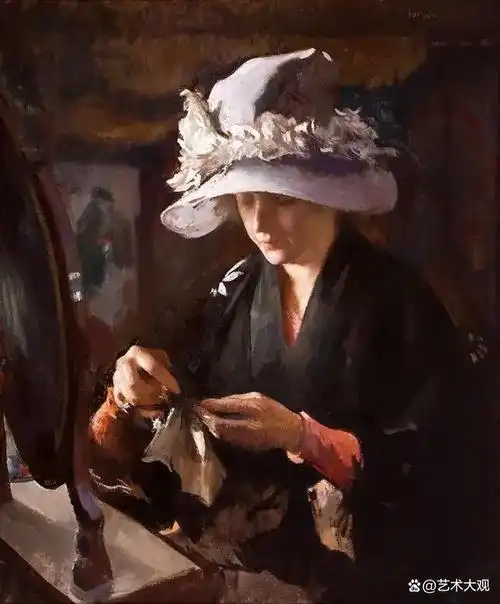 美国画家埃德蒙写实人物肖像油画早期作品欣赏