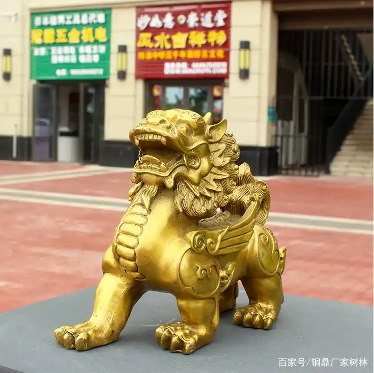 现货供应铜貔貅动物铜貔貅雕塑招财辟邪镇宅铸铜貔貅摆件