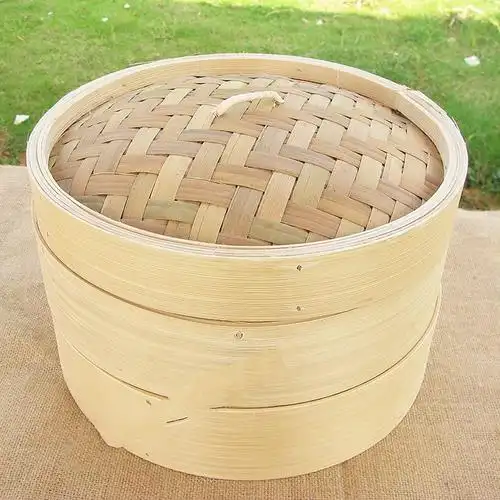 捷陆龙竹笼屉蒸笼小笼包蒸笼竹子蒸笼家用蒸饺子蒸笼竹制包子蒸笼和