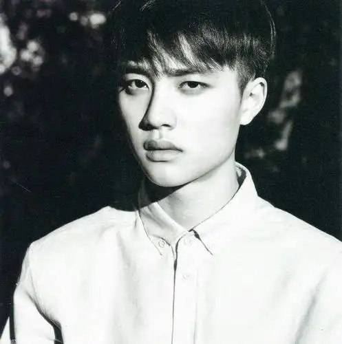 求一张exo都暻秀的图片,是新专辑的扫图,黑白照片,白色衬衣,面向镜头