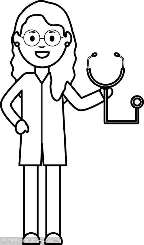 有听诊器的职业女医生