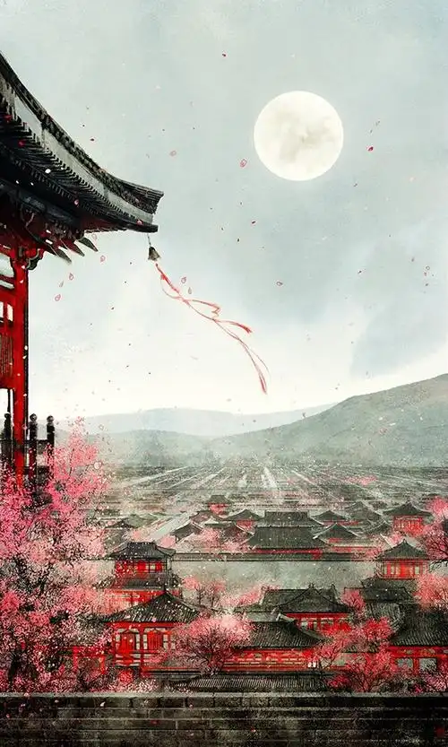 古风风景插画壁纸 by插画师 伊吹五月