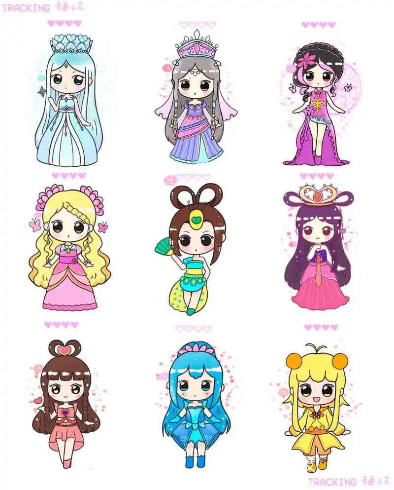 叶罗丽 卡通简笔画 q版萌萌合集 叶罗丽小合集 q萌叶罗丽娃娃 原创