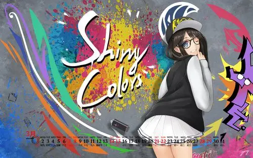 2020年3月动漫美女高清桌面日历壁纸