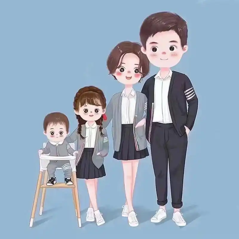 儿女双全 头像 背景 抠图素材是需要美图秀秀