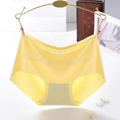 依可莉柔 新款冰丝无痕一片中腰内裤 女士无痕冰丝女三角裤内裤女