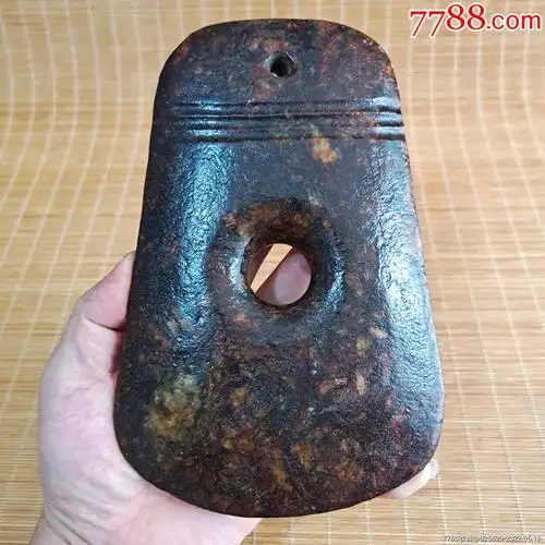 旧藏河磨料红山玉圭玉斧_价格999元【友华古玩】_第1张_7788收藏