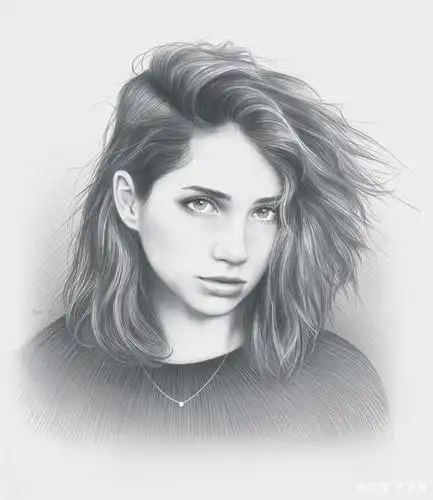 西班牙艺术家细腻的黑白肖像绘画