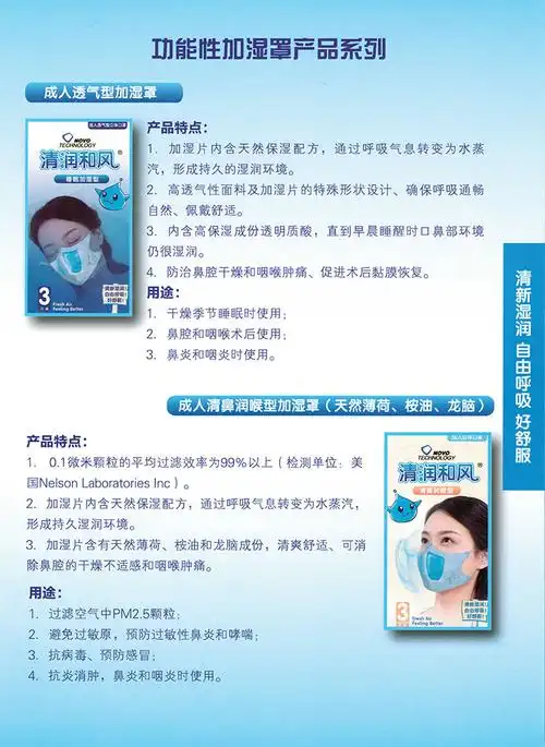 成人清润喉鼻型加湿口罩