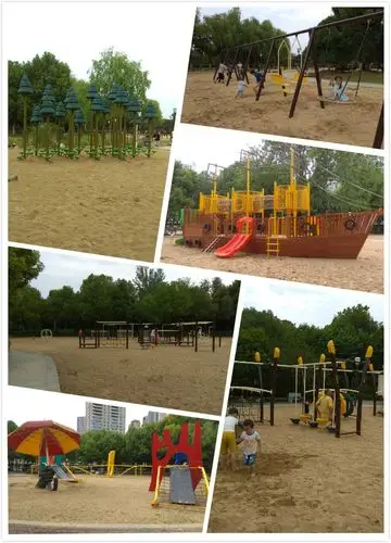 秋高气爽到汉口江滩三期超大沙滩游乐场溜娃吧