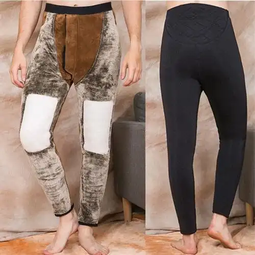 东北大棉裤超厚绒羊毛驼绒男女款5层光面长辈光滑面保暖裤1200克