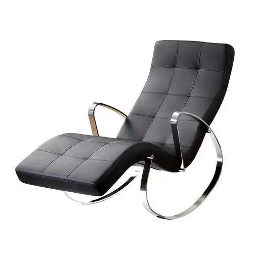 ulike时尚仿真皮摇椅 躺椅 逍遥椅 摇摇椅 包邮 休闲椅 老人椅 黑色