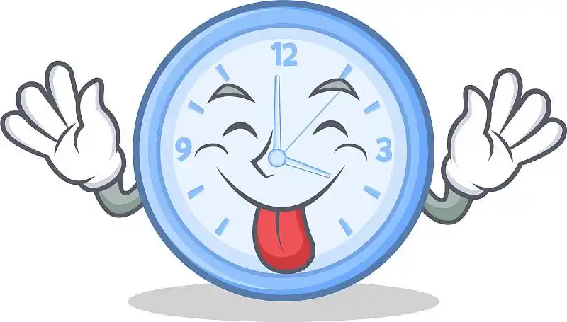 拳击冠军时钟人物卡通风格