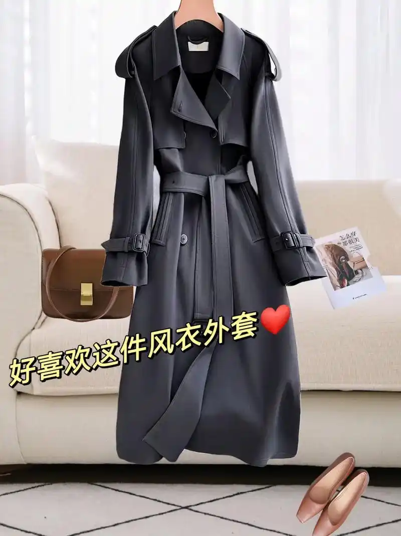 开春中长款风衣外套.春天不能少的高级感风衣,长度刚刚好,有三 - 抖音