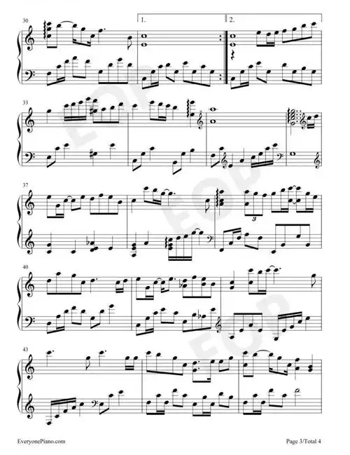 欧阳娜娜《树洞》钢琴谱–《小欢喜》电视剧插曲