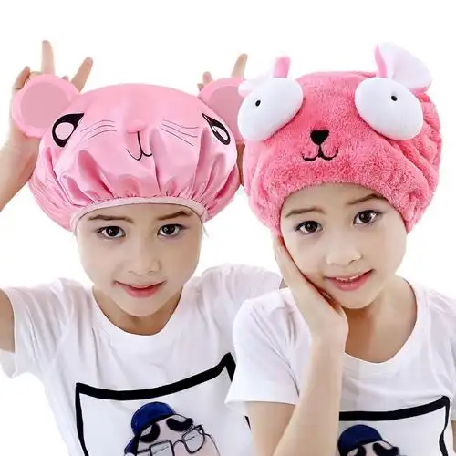 浴帽儿童洗澡防水宝宝宝沐女童长发发干发帽浴帽