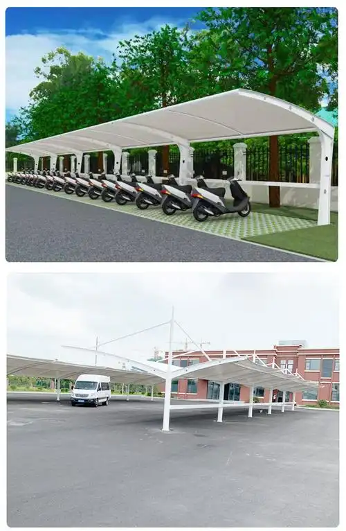 电动车棚充电桩棚自行车棚膜结构车棚汽车棚停车棚车棚商品描述是否