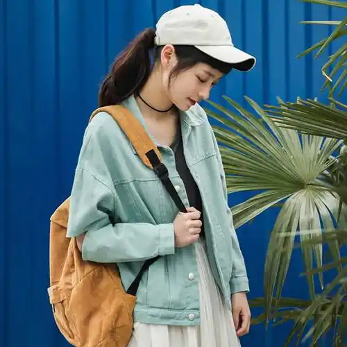 实拍破洞白色牛仔衣韩版潮bf百搭短款宽松学生薄外套女