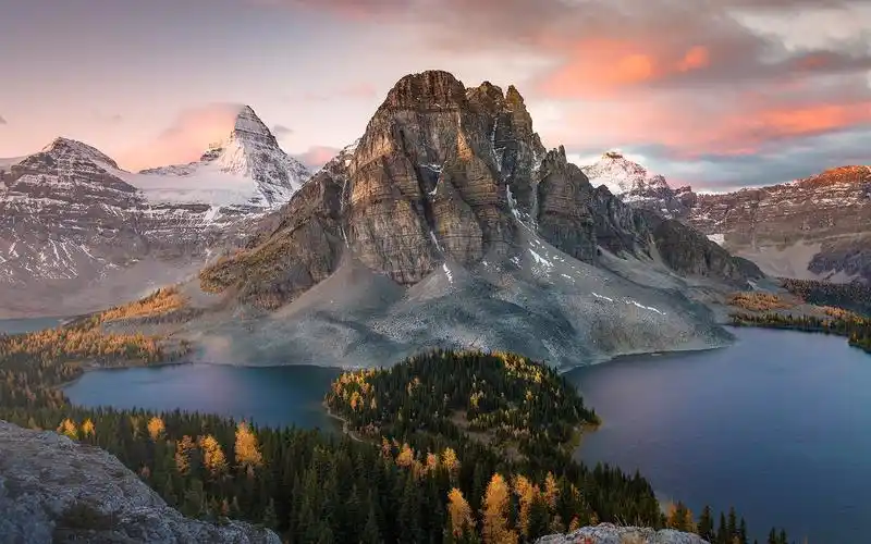 壁纸 加拿大,高山,湖泊,森林,秋天 1920x1200 hd 高清壁纸, 图片