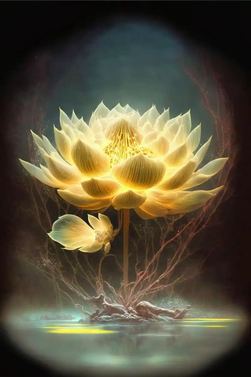 功德金莲.金色莲花,佛光普照,佛缘,2023试试这个壁纸!