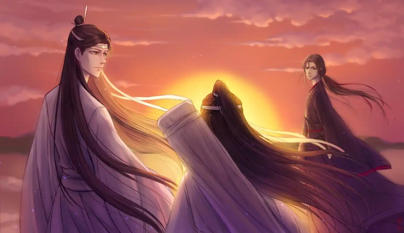 魔道祖师古风动漫壁纸,忘羡cp粉速来围观,你见过这样的忘羡吗?