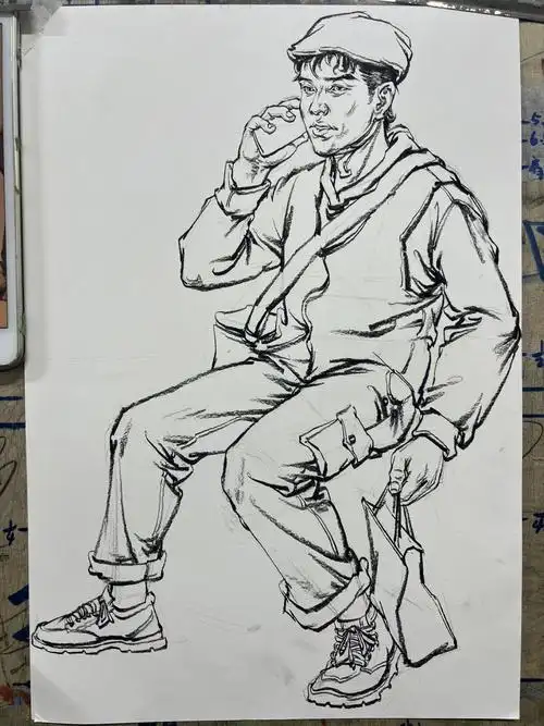 速写人物照片示范