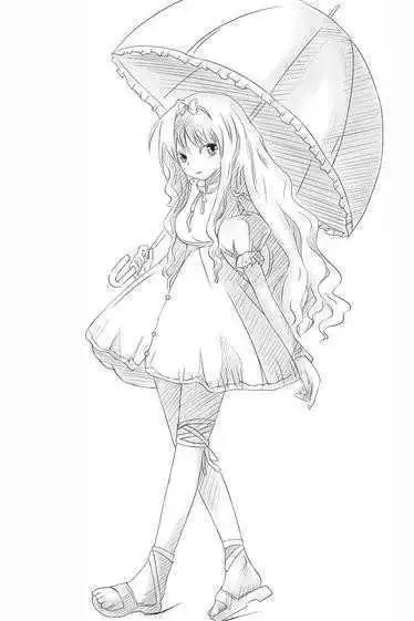 美女图片 标签大全 简单好看的动漫人物美少女战士简笔画图片美少女