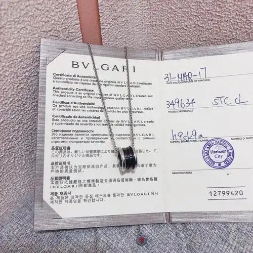 bvlgari宝格丽慈善款黑陶瓷项链男女同款