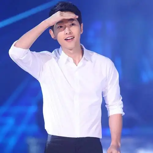 宋仲基同款长袖衬衫男黑色韩版修身立领寸衫帅气中山装休闲白衬衣