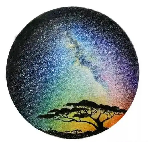 彩色铅笔星空绘画教程