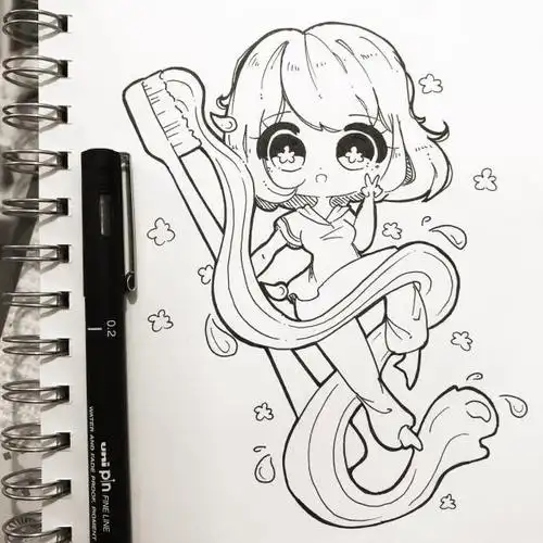 简单易学的q版动漫人物,只需要一支笔就能画出来,初学者必备