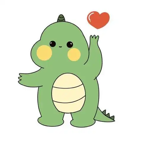 可爱的小恐龙头像很可