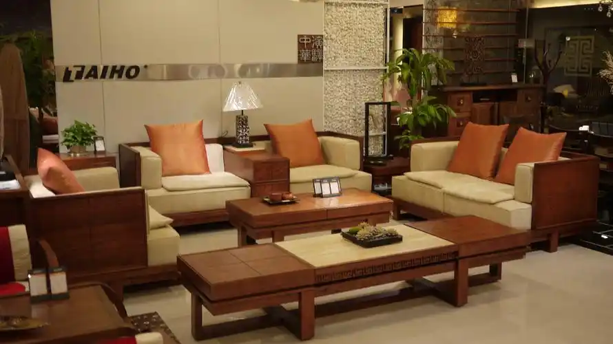 大宝清流古典实木沙发五件套