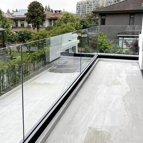 阳台钢化玻璃护栏室内楼梯扶手简约无框玻璃扶手栏杆不锈钢立柱