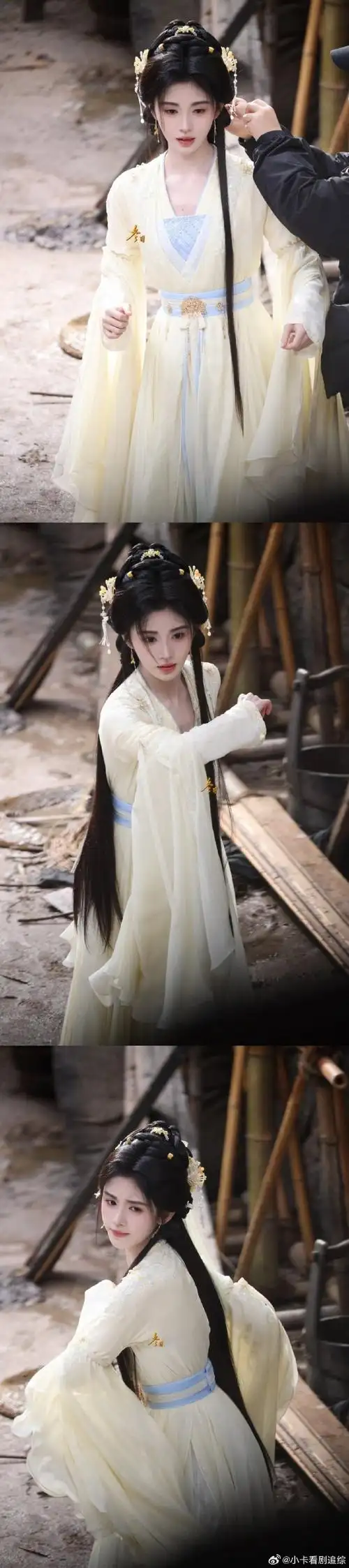 鞠婧祎古装色盘##鞠婧祎把彩虹穿身上了