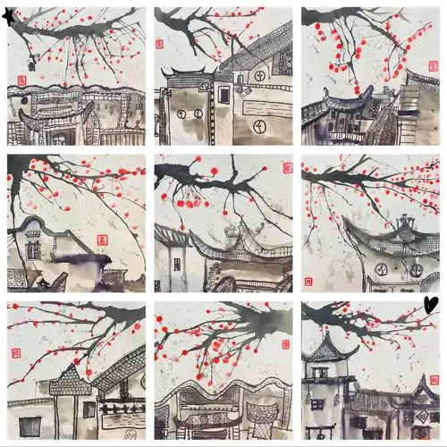 扬传统文化 享水墨之美——芦溪县各校水墨画兴趣小组开展如火如荼