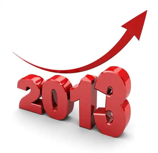 年数,3d 图中,红色箭头键向上日历符号-2013