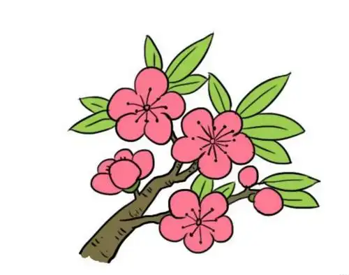 桃花儿童画怎么画 桃花简笔画顺序