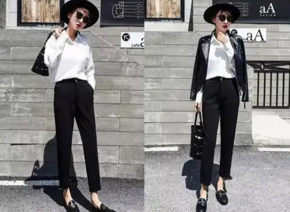 休闲小脚裤配什么鞋子女小脚休闲裤穿什么鞋好看