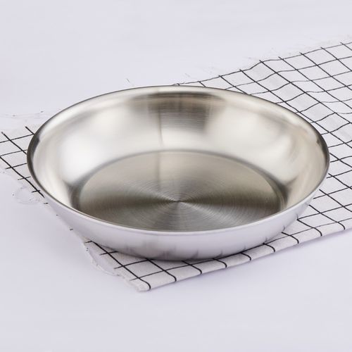 出口出口品品质不锈钢烤盘煎盘菜碟铁板烧复合三层盘