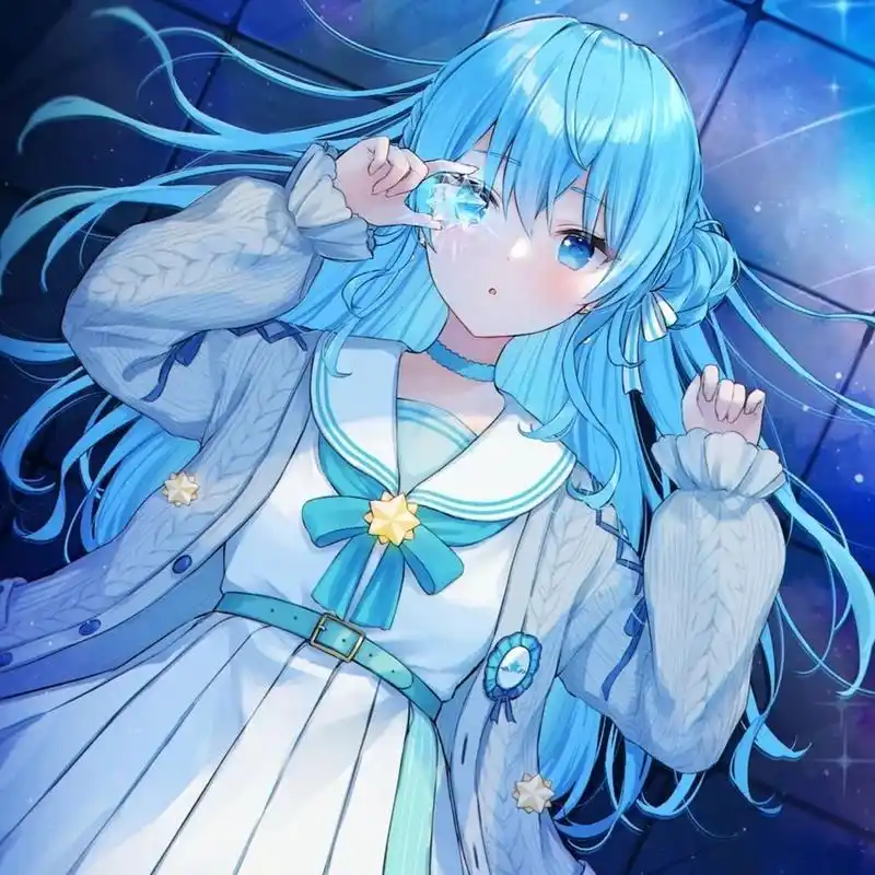 蓝色系动漫头像