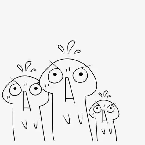 害怕的脸简笔画